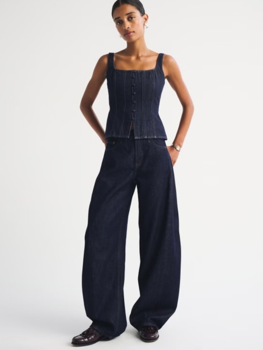 Abercrombie & Fitch Dark Blue Ultra Barrel Jeans - Picture 5 of 10